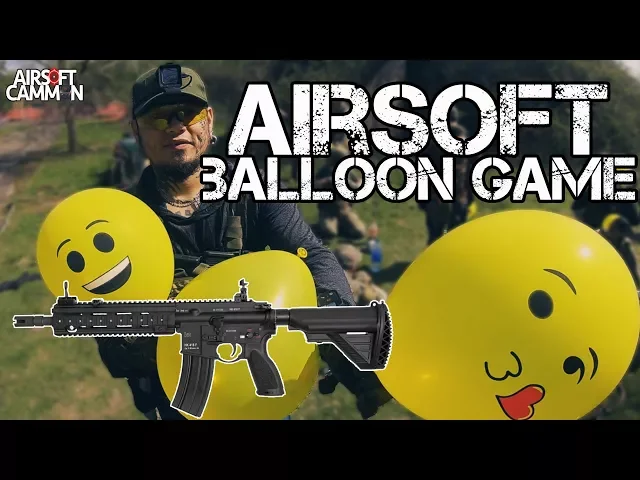 airsoft balloon game | tokyo marui 416d & hicapa 4.